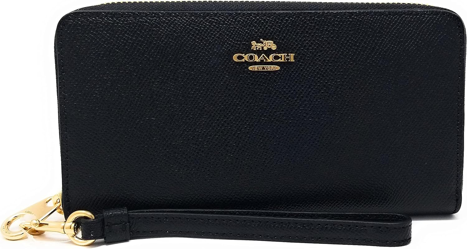 小物 3/C LONG ZIP WALLET BLACK Coach Women's Long Zip Around Wallet In Signature Canvas